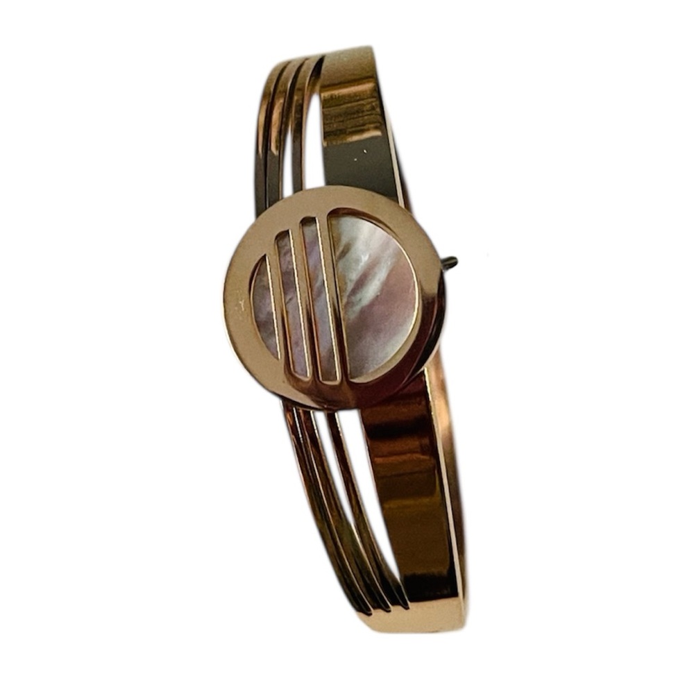 FASHION JEWELRY ANTI-TARNISH ROSE GOLD-PLATED COLOR FULL STONE BANGLE BRACELET